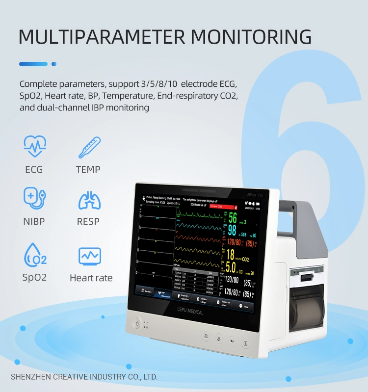 Lepu12 Lead ECG Modular Patient Monitor Remote Patient Monitoring Devices